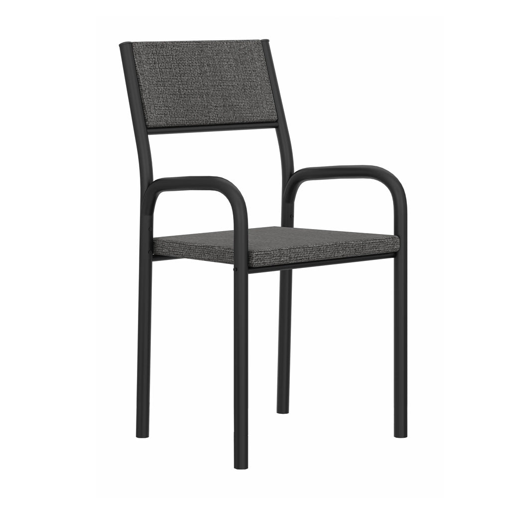 Black Office Desk Chair with Metal Frame N586