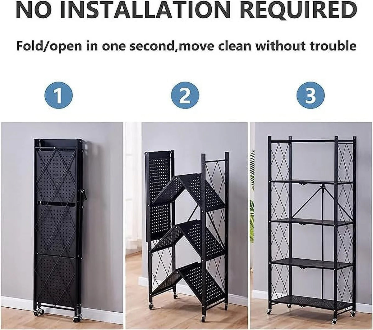 5 Tier Storage Shelves with Wheels B2693