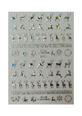 Christmas Reindeer Nail Art Sticker Laser Silver H72515