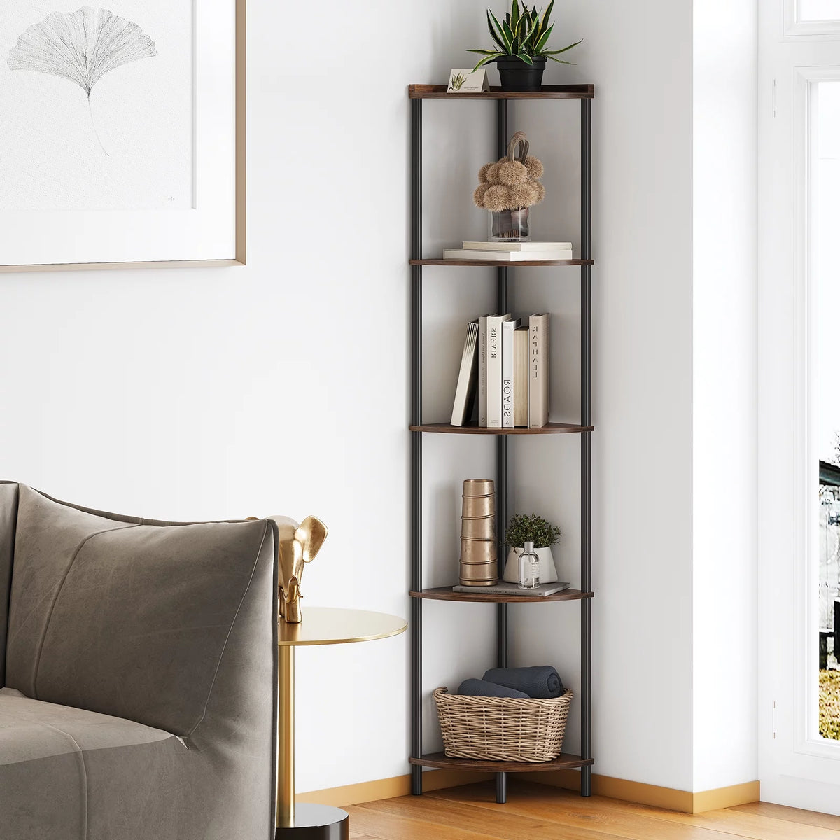 5 Tier Corner Shelf Stand V415794