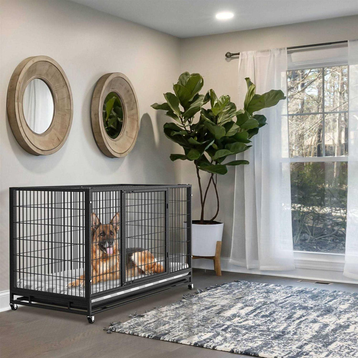 48/38 inch Heavy Duty Dog Crate S43989