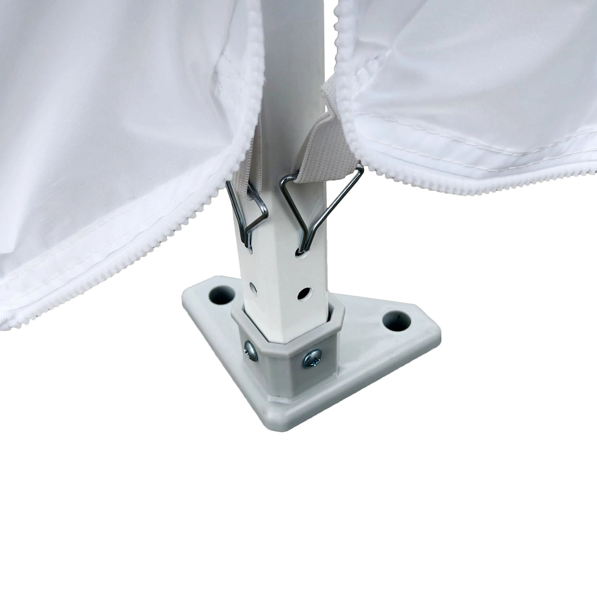 White 10' x 10' Straight Leg Canopy with Sidewalls Z421363