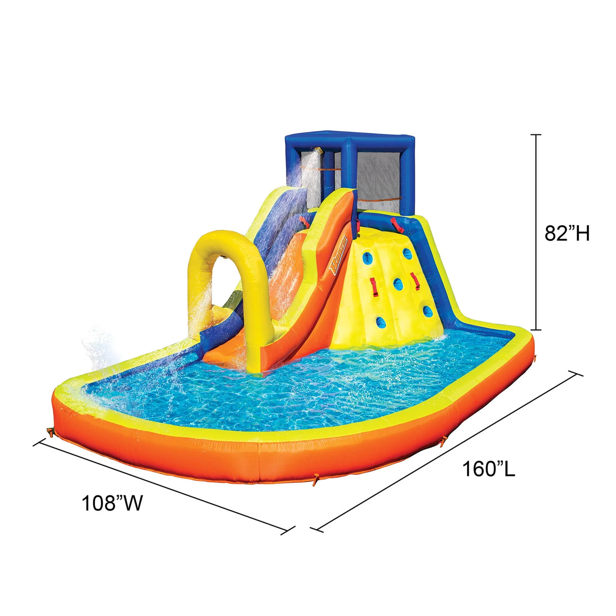Inflatable Water Park Play Center with Water Slide & Climbing Wall M79593