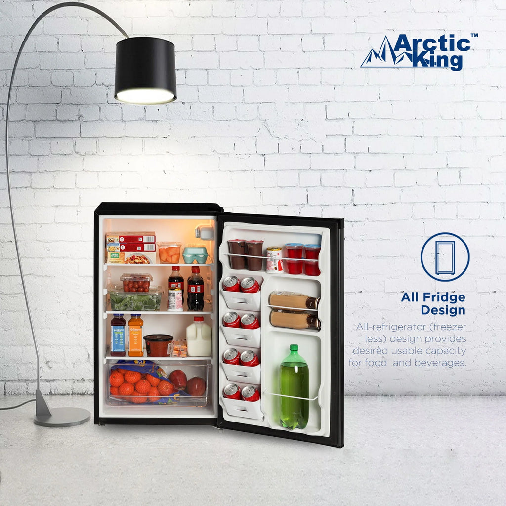 4.4 Cu ft Black Stainless Steel Look Mini Fridge B739