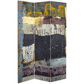 Blue 3 Panel Canvas Room Divider V9277