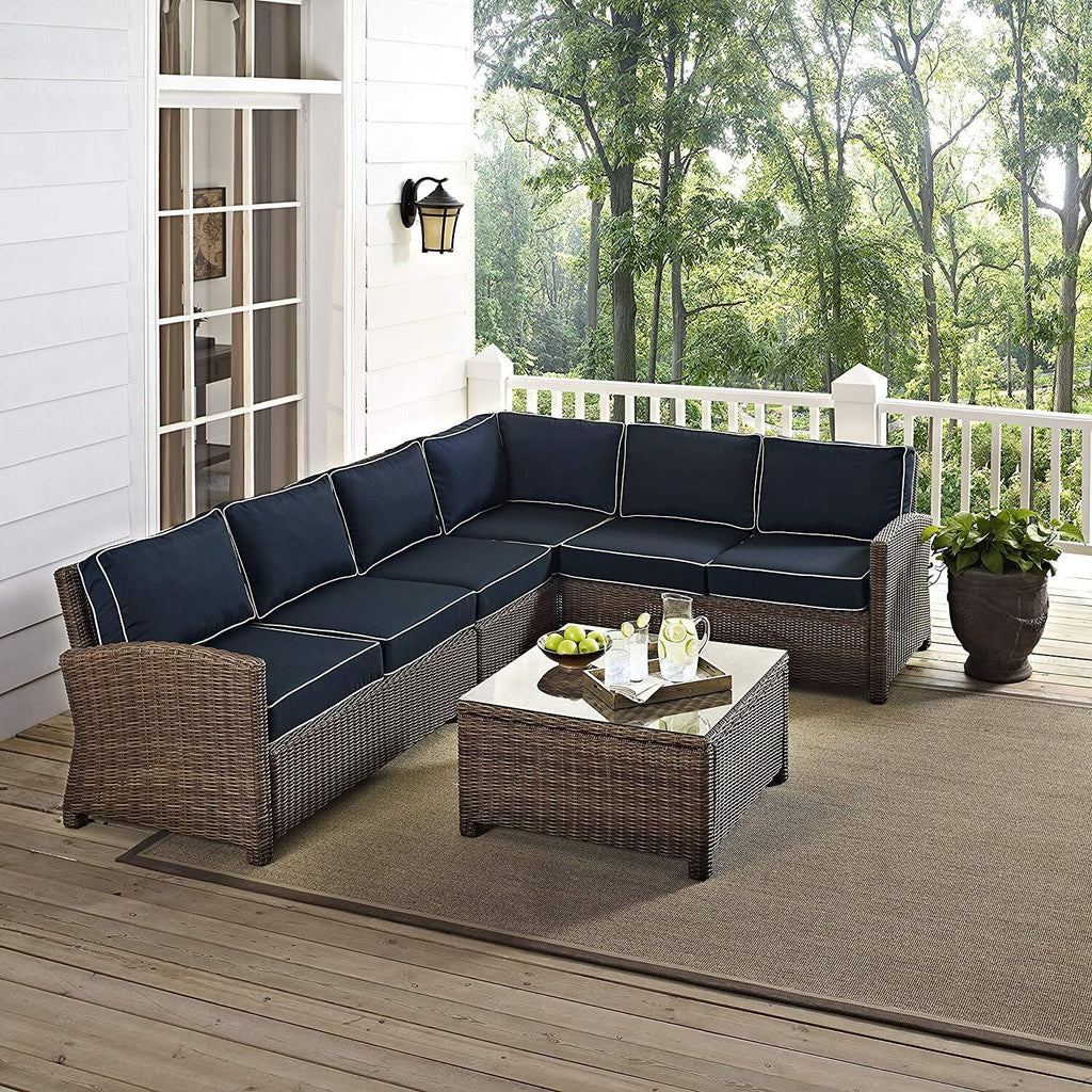 5Pc Outdoor Wicker Sectional Set F589