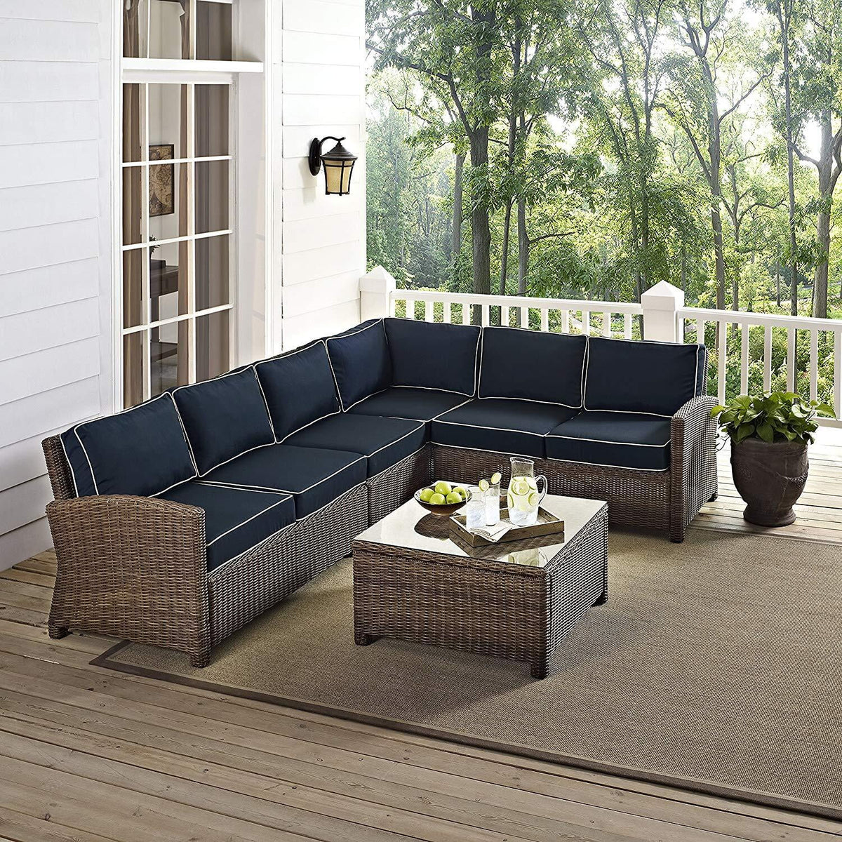 5Pc Outdoor Wicker Sectional Set F589