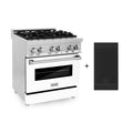 30 Gas Burner Electric Oven with Griddle Stainless Steel E316
