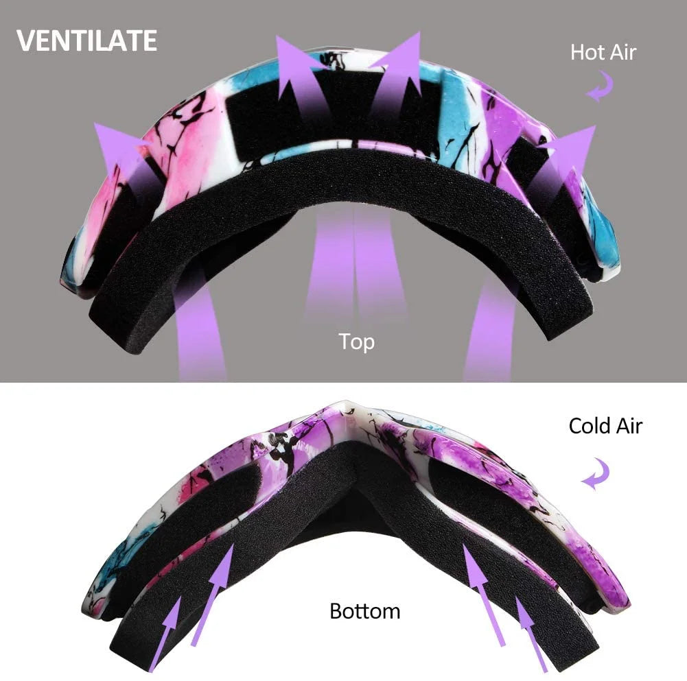 Motorcycle Goggles Windproof Scratch Resistant PU E813536