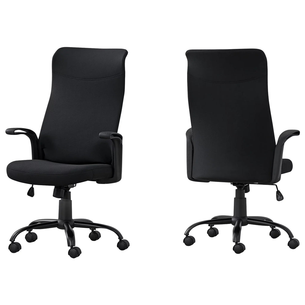 Set of 2 Black Upholstered Office Chairs L2722