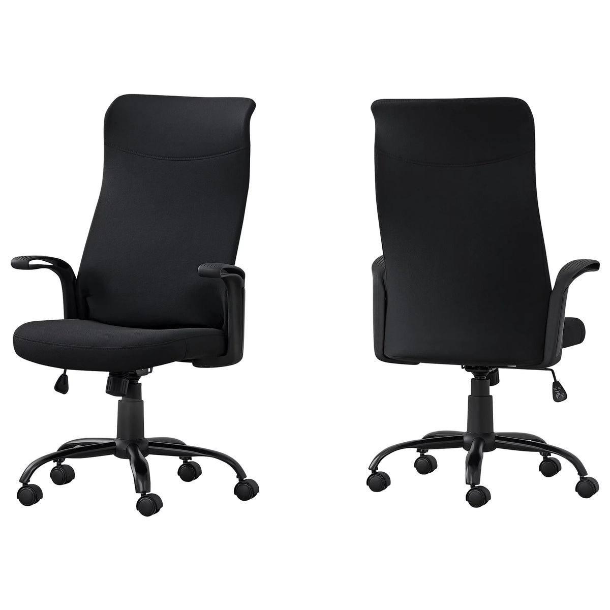 Set of 2 Black Upholstered Office Chairs L2722
