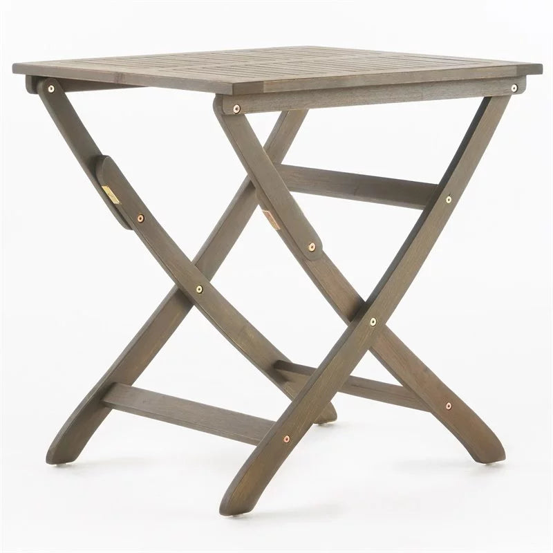 Gray Wooden Foldable Patio Dining Table C60788