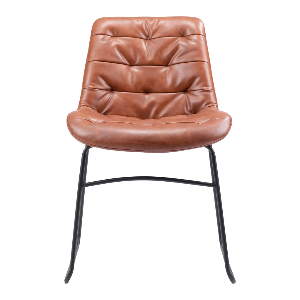 Dining Chair Set of 2 Vintage Brown K13165