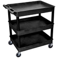 Black Three Shelves Tub Utility Cart S64774