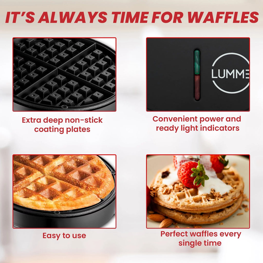 Electric Waffle Maker Black Q708001