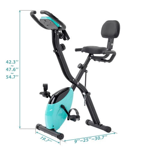 Folding Exercise Bike with 8-Level Adjustable Magnetic Resistance R255