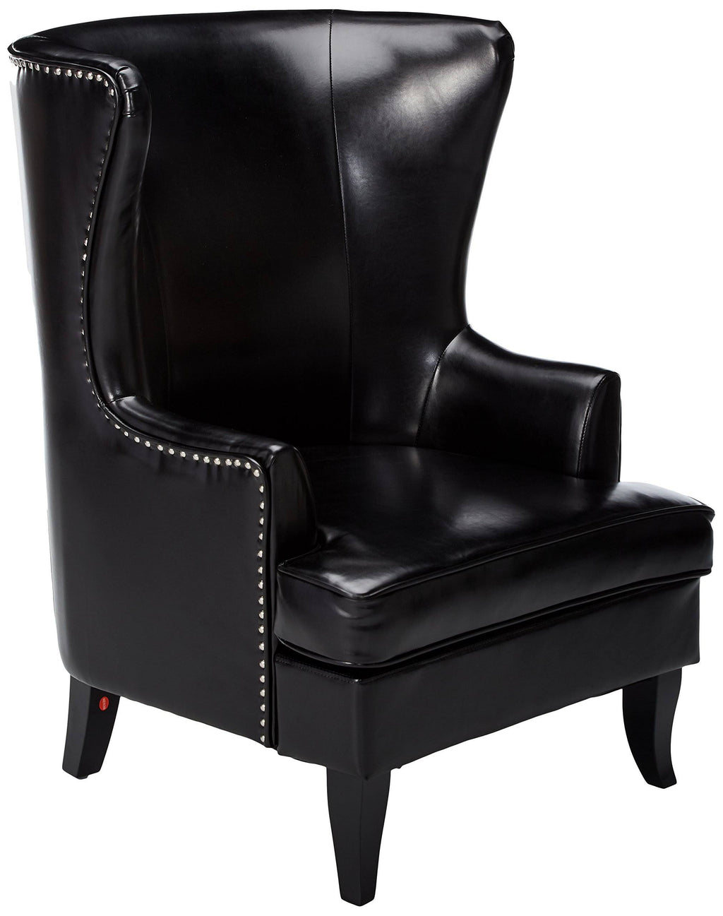 Black High Back Wing Chair J429