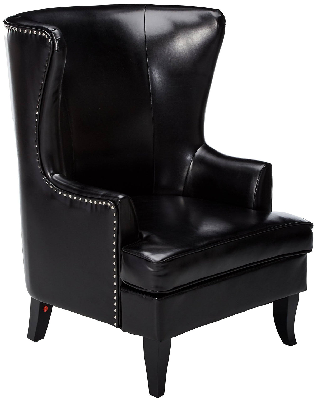 Black High Back Wing Chair J429