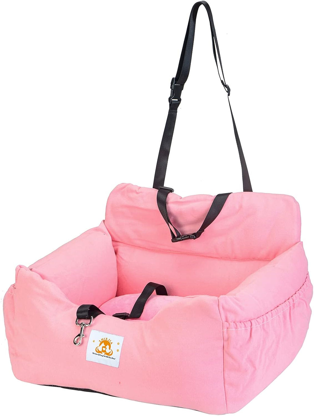 Dog Car Seat with Storage Pocket and Safety Leash E4701