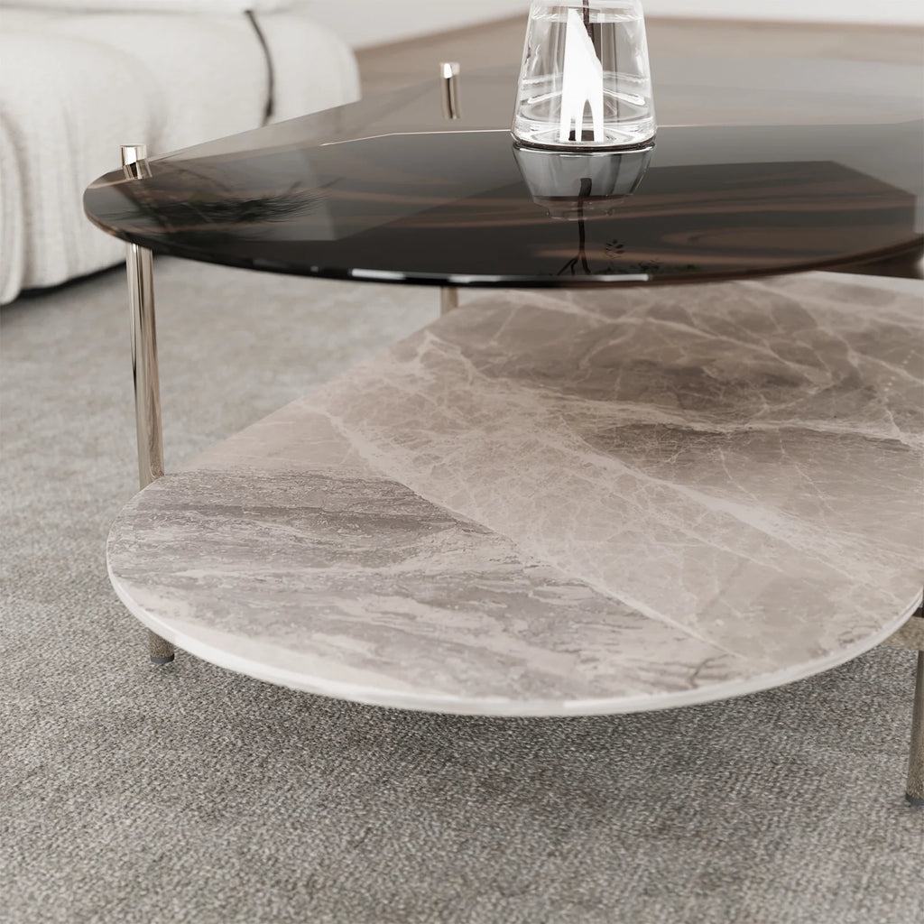 Glass 2-Tier Coffee Table M4426