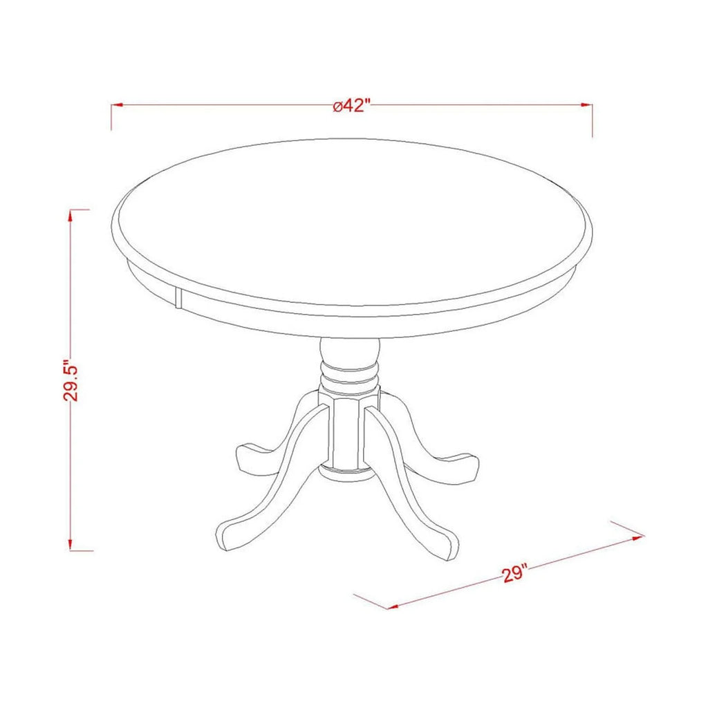 Modern Dining Room Table with Linen White Top and Pedestal Legs M432