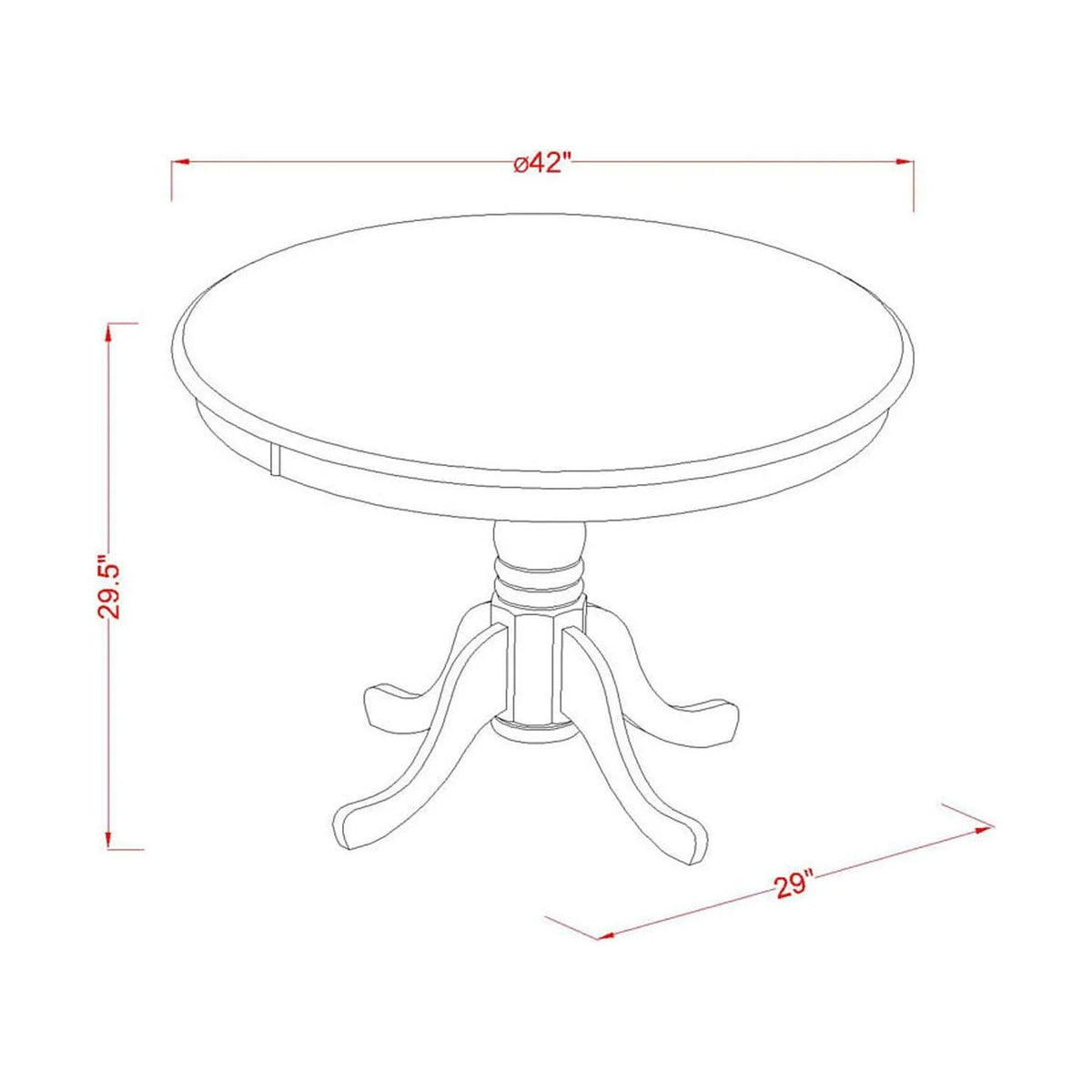 Modern Dining Room Table with Linen White Top and Pedestal Legs M432