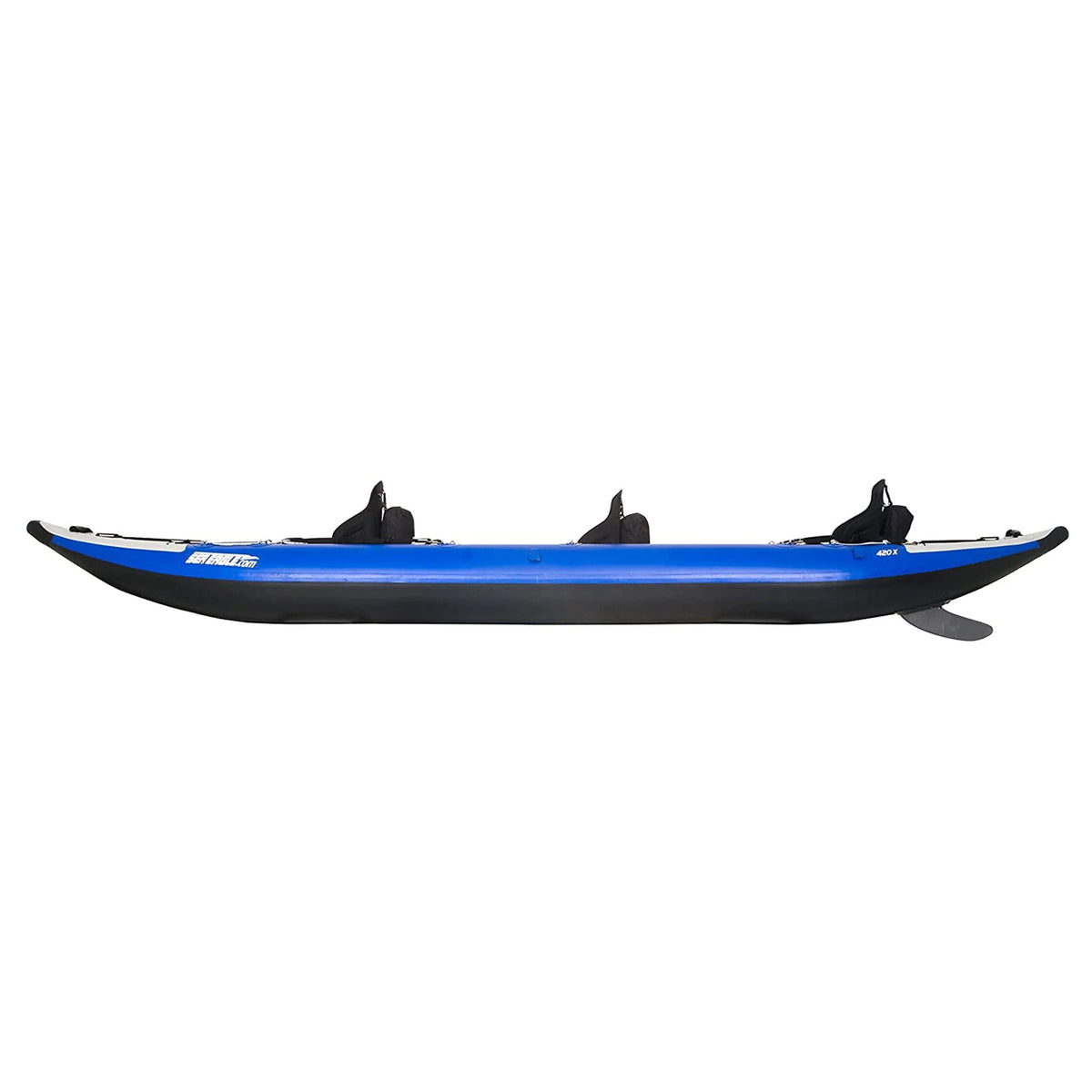 White Blue Inflatable 3 Person Kayak V720746