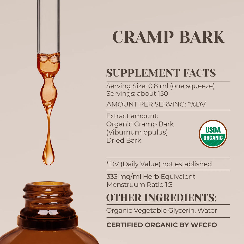 Organic Cramp Bark Dried Bark Extract 2x4 oz C18226