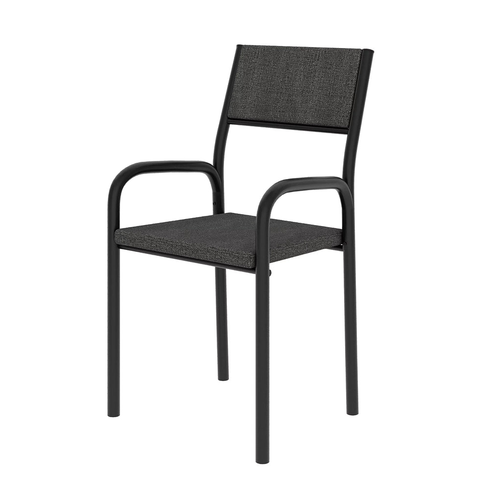 Black Office Desk Chair with Metal Frame N586