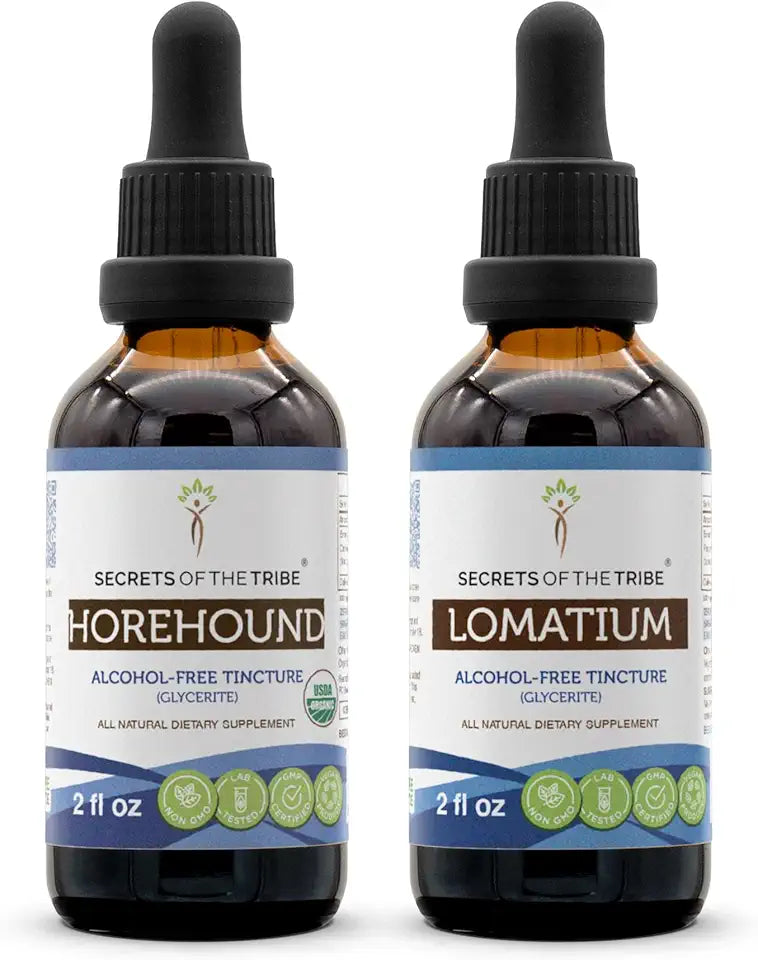 Organic Horehound and Lomatium Liquid Extract 2x2 fl oz N74356
