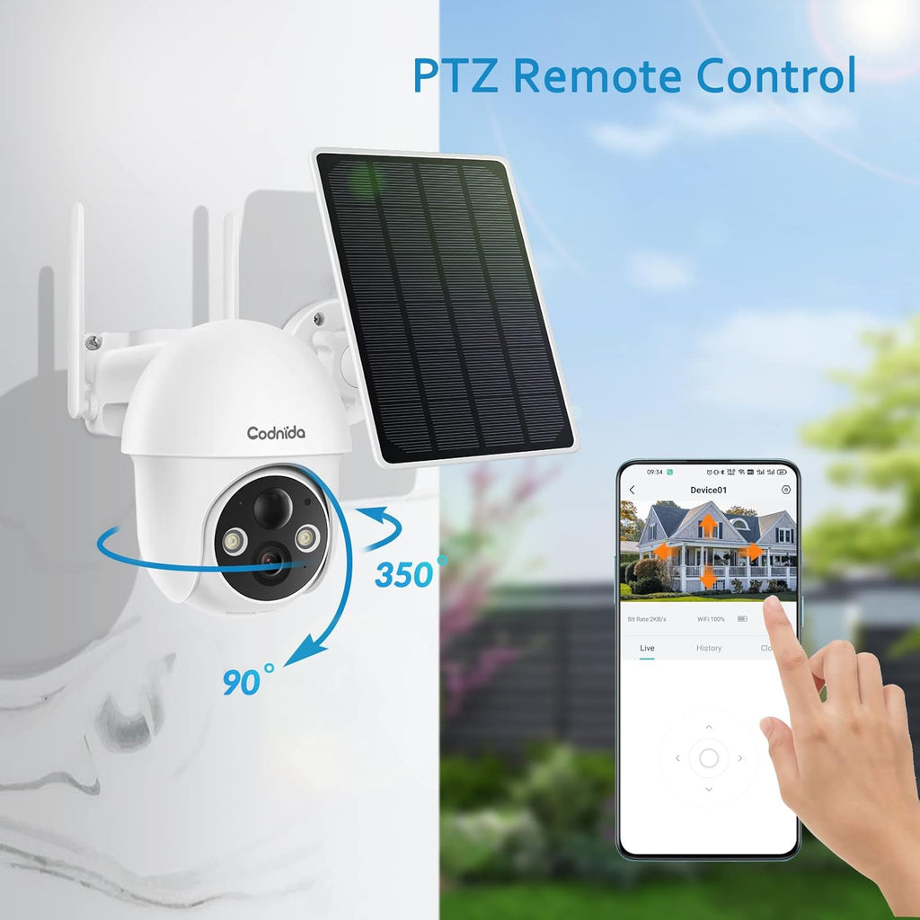 Wireless Outdoor Solar Security Camera with Night Vision I8076