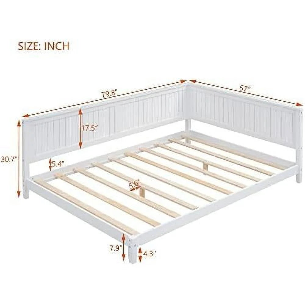 Full Size White Wood Daybed B54628