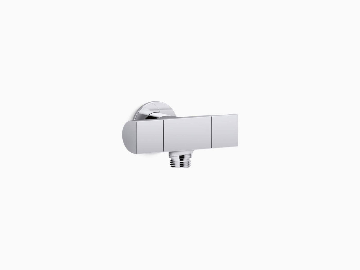 Wall-Mount Supply Elbow with Bracket and Volume Control, Polished Chrome S5551