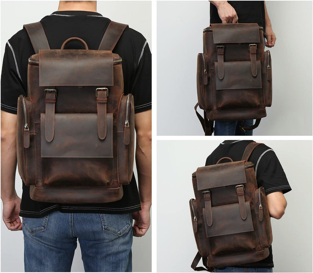 Leather 15.6 inch Laptop Backpack Z373747