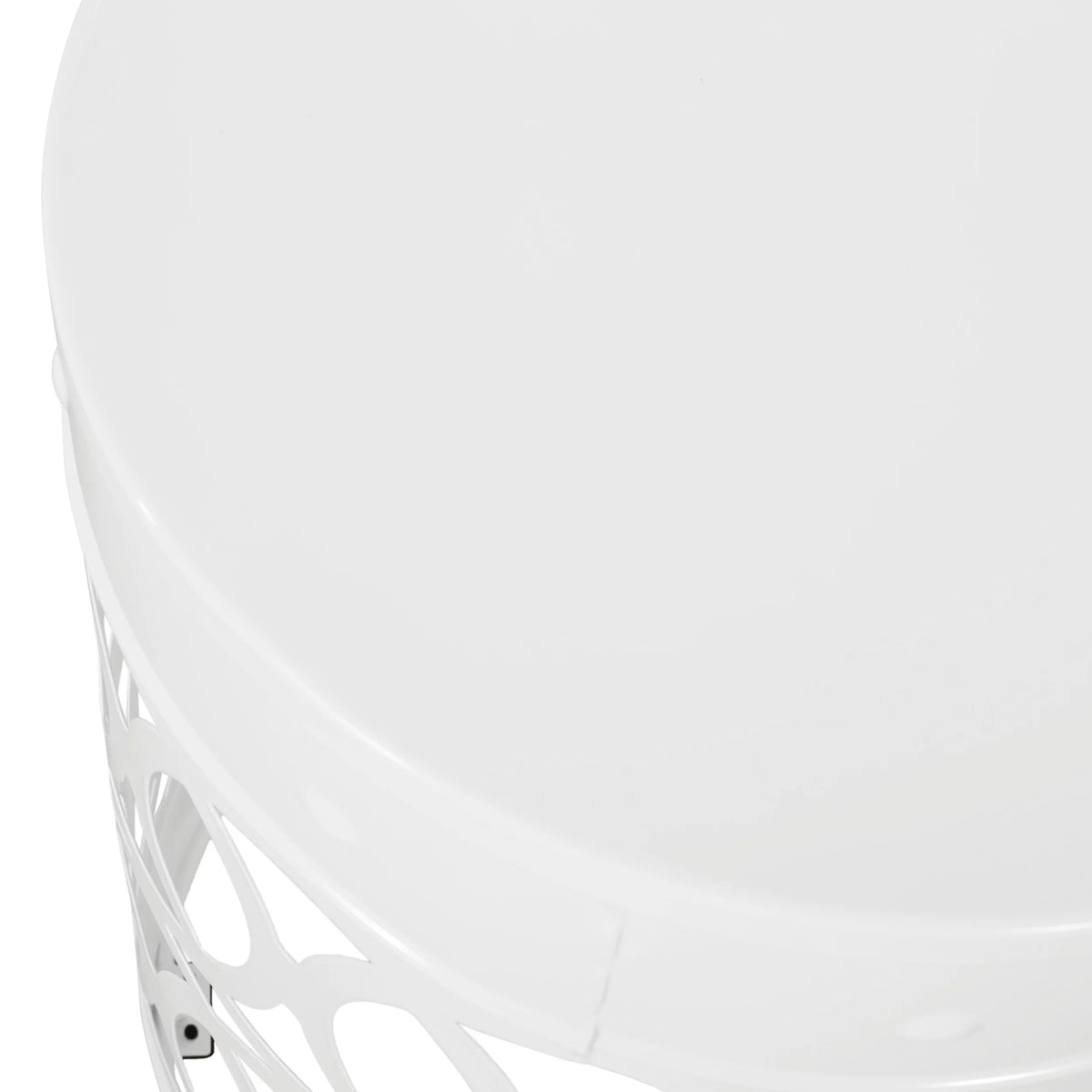 White Metal Outdoor Side Table C708269