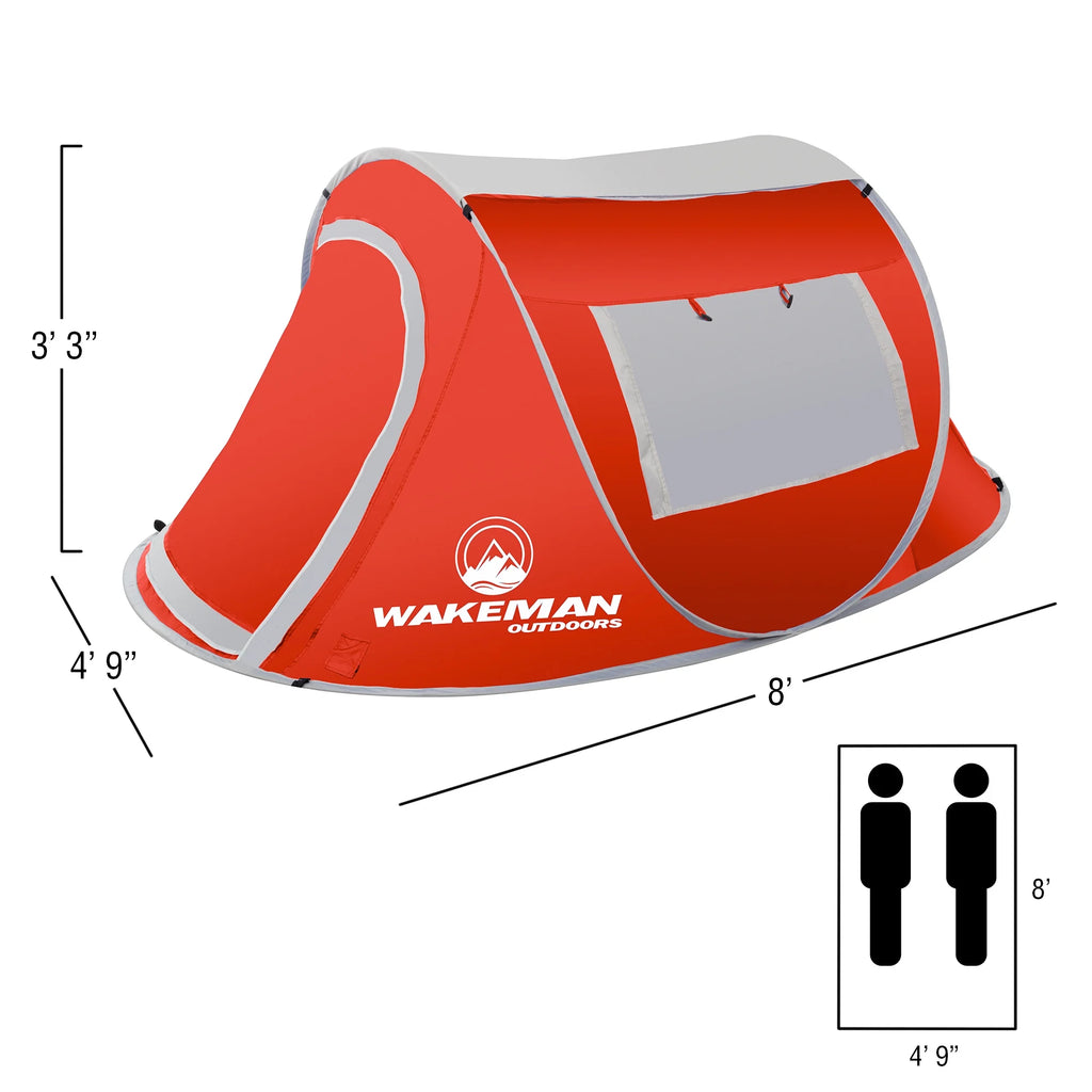 Water-Resistant 2-Person Pop-up Tent (Blue) O249506