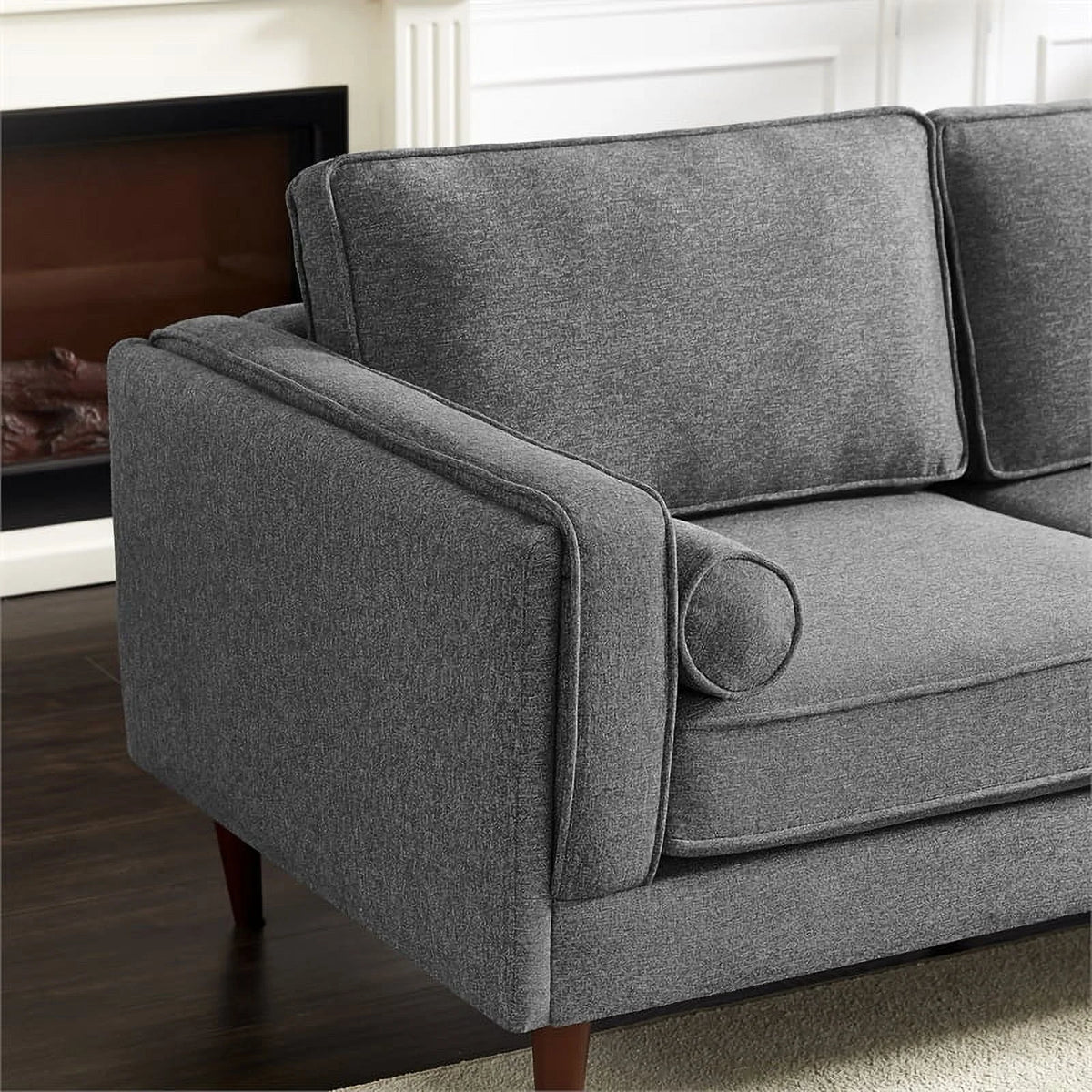 Dark Gray Fabric Corner Sofa J1771