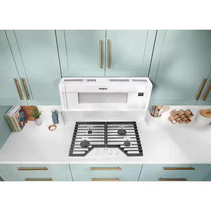 4-Burners Recessed Gas Cooktop in White Q3881