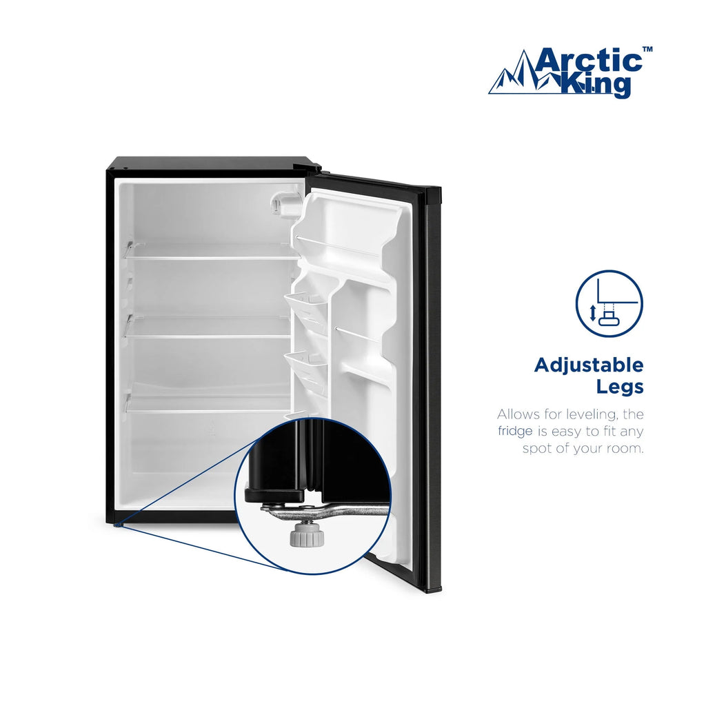 4.4 Cu ft Black Stainless Steel Look Mini Fridge B739