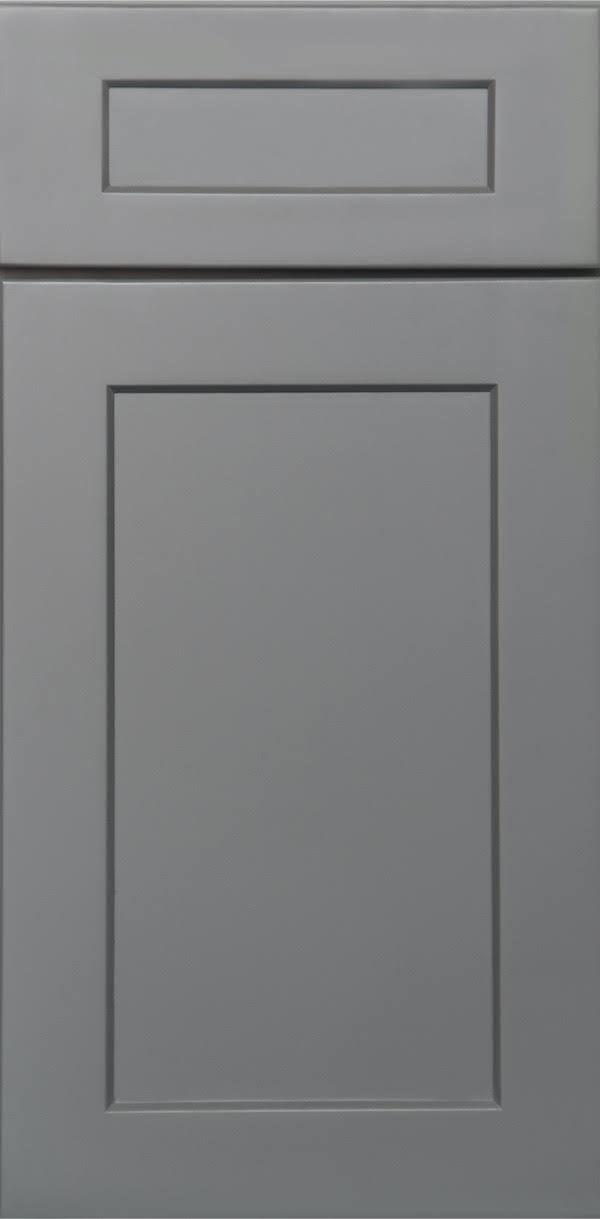 Grey 1 Door 1 Drawer Base Cabinet with 2 Rollout Shelves L466