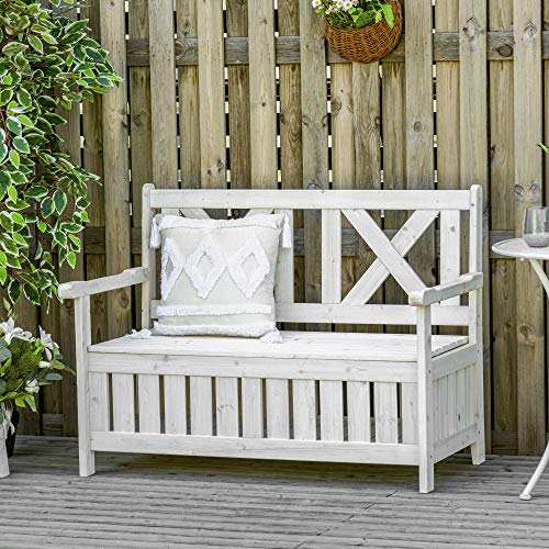 Wooden Storage Bench with Storage Box V1260