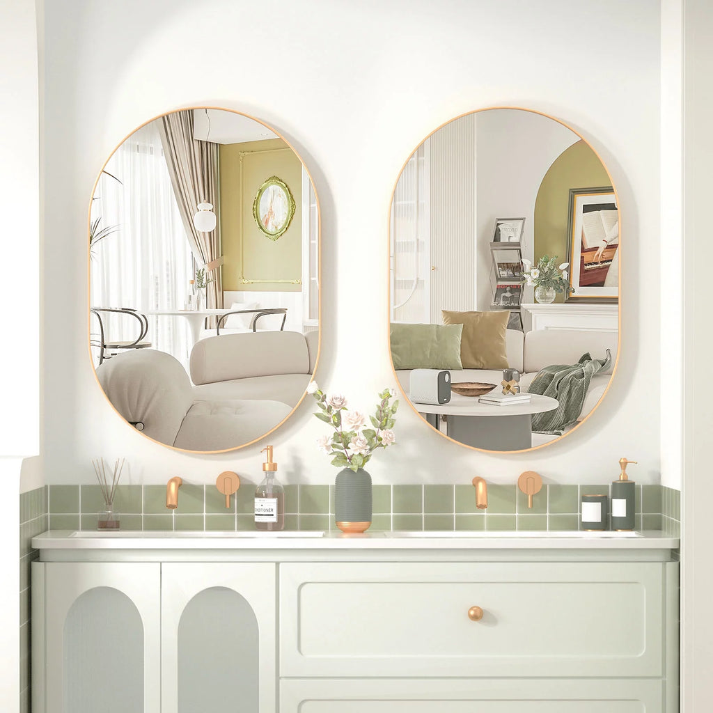 2 Pieces Oval Mirror B155898
