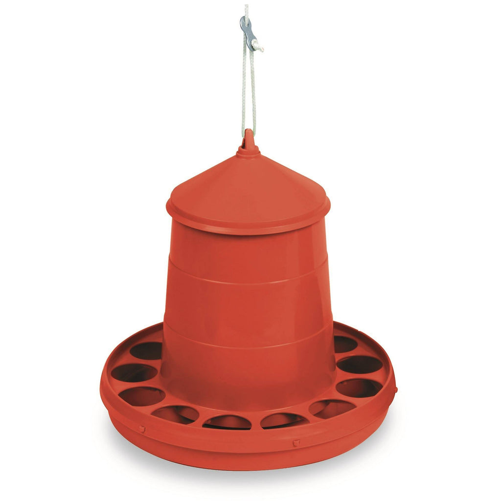 Plastic Poultry Feeder 8.8 lbs Red I2139
