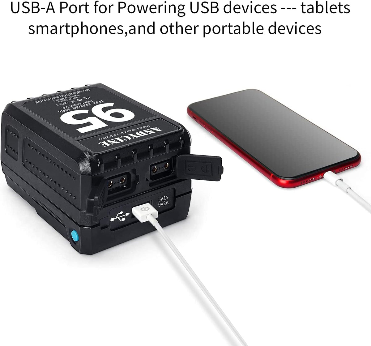Mini V-Mount Battery 95Wh 10A Dual D-Tap USB-A Output Z265