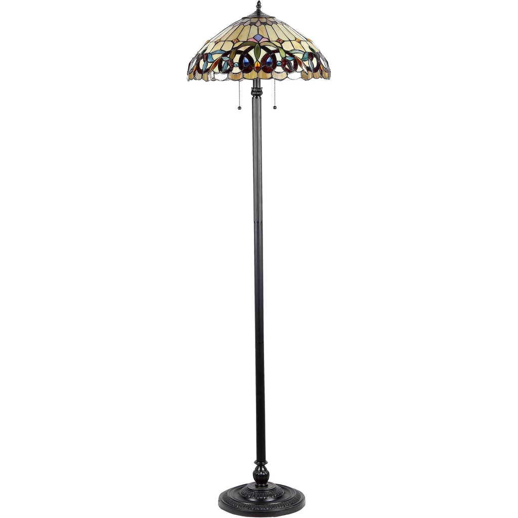 Tiffany-style 2 Light Victorian Floor Lamp E9447