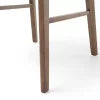 Light Beige and Walnut 7 Piece Fabric Upholstered Wood Dining Set I9349