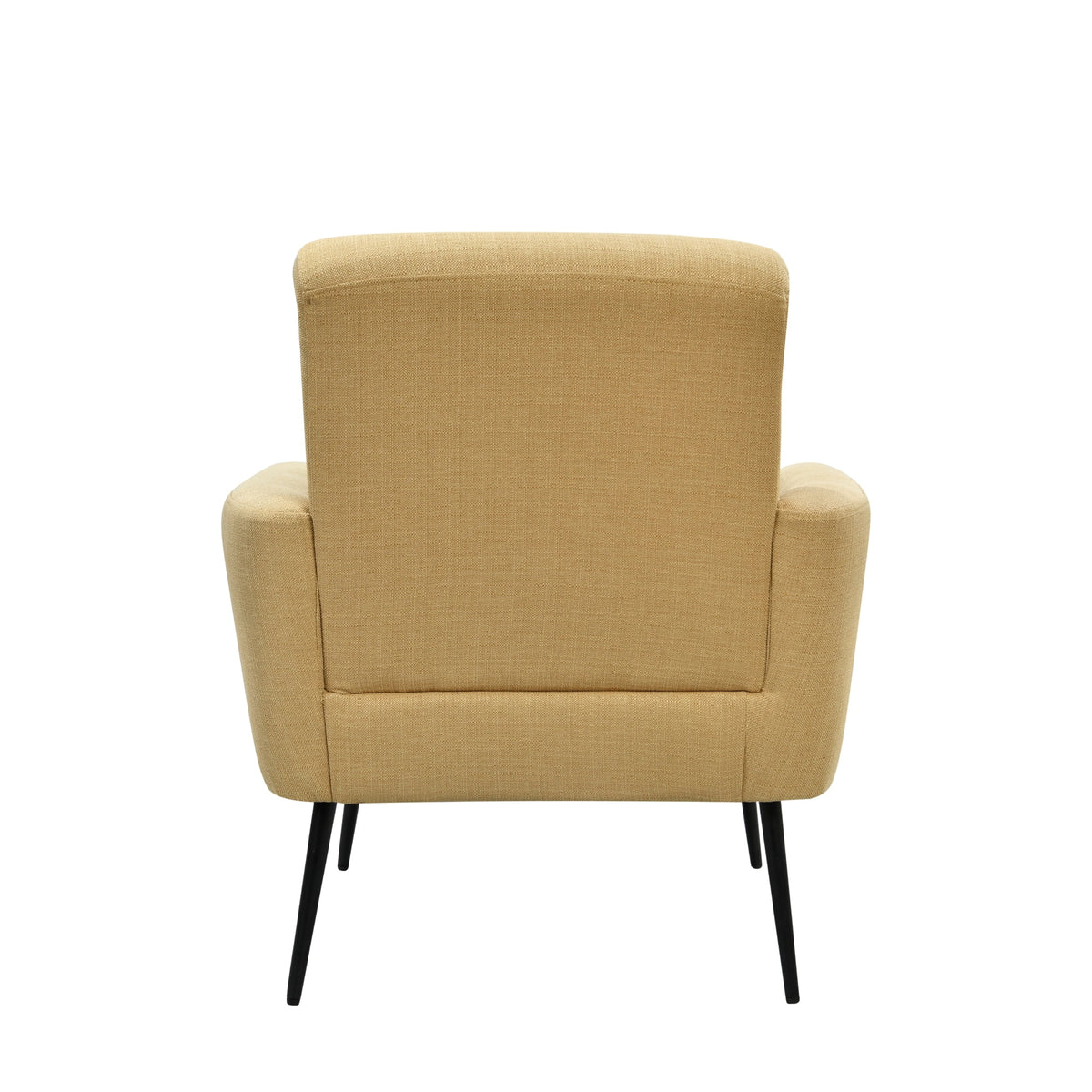 Yellow Upholstered Accent Chair with Metal Legs B614236
