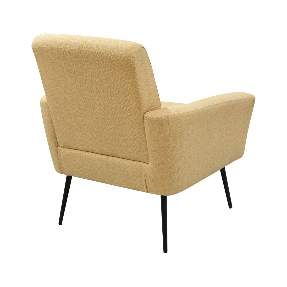 Yellow Upholstered Accent Chair with Metal Legs B614236