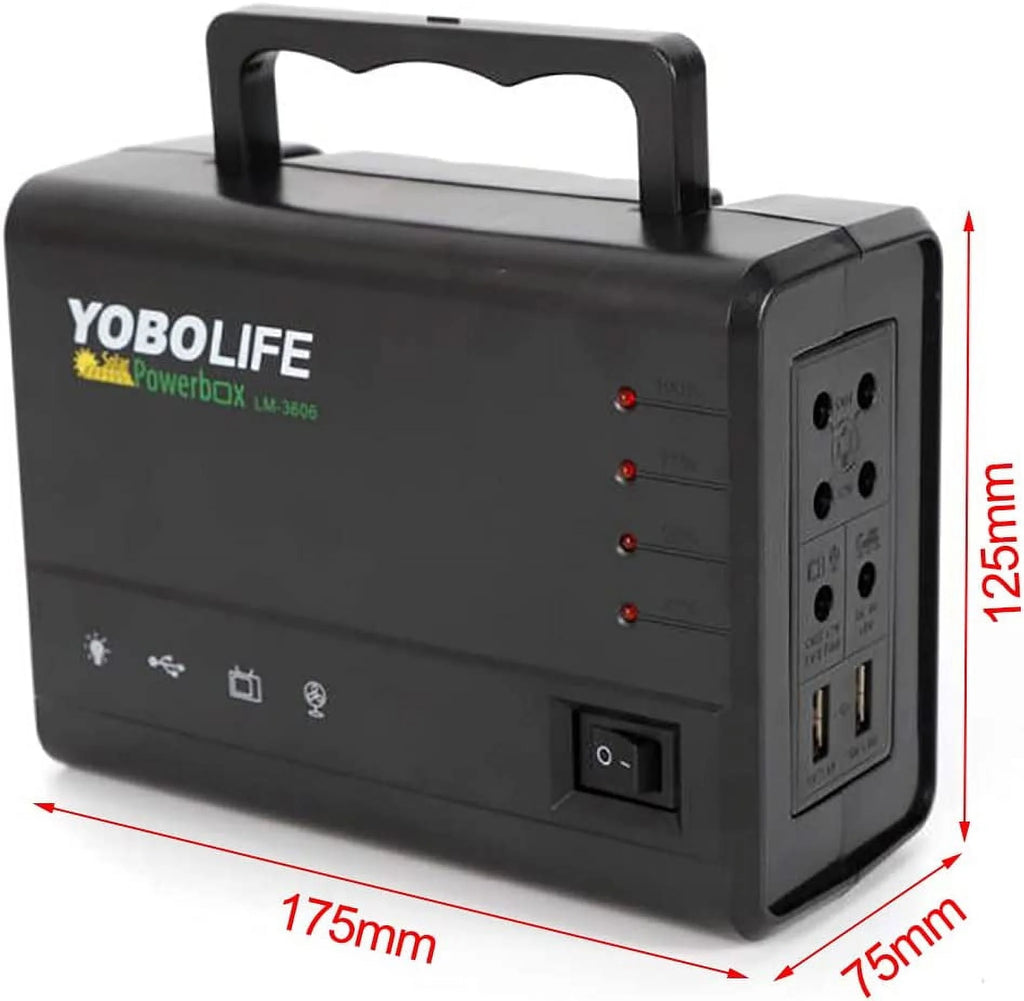 Portable Solar Generator with Solar Panel and LED Lights F1839