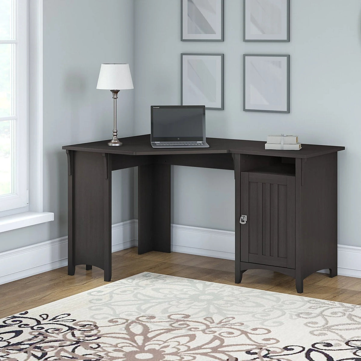 55W Corner Desk With Storage D769812